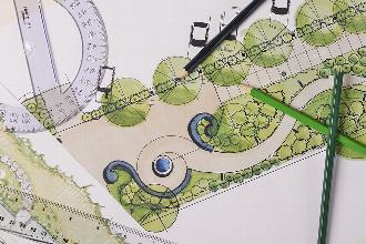 Drawn concept plan for garden renovation